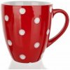 A00455 Hrnček Baňák červený s bodkami BANQUET