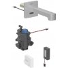Geberit Brenta - Termostatická elektronická umývadlová batéria pod omietku, batériové napájanie, easy to clean, kefovaná nerezová 116.298.SN.1