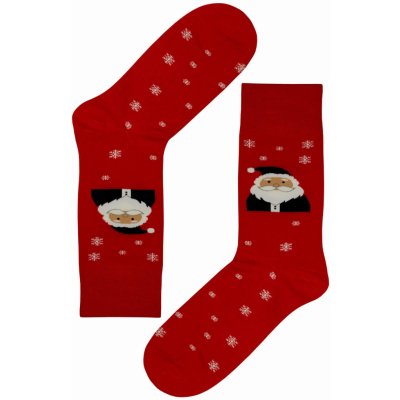 Pánske vianočné ponožky Ježiško červená