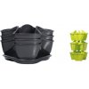 kvetináč 29,5cm COUBI HERBAL DKN3003-426U grafit plastový PROSPERPLAST