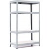 Policový regál Trestles RH 1500x1000x400, nosnosť 1400 kg, 4 police bílé Farba: sivá