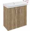 Sapho THEIA umývadlová skrinka 66,3x70x35cm, 2x dvierka, dub Alabama TH072-2222
