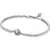 Pandora Tenisový strieborný náramok Trblietavá aureola Timeless 599416C01 18 cm