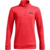 Chlapčenská mikina Under Armour, ARMOUR FLEECE 1/4 ZIP červená,čierna ymd