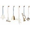 Maileg Vianočné kovové ozdoby Romantic Gold/White 6 ks