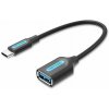 Vention CCVBB USB-C 3.1 samec na USB-A samica OTG, 0,15m, černý