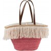 J-Line by Jolipa Ružová plážová taška / košík s strapcami Beach Tassel - 48 * 18 * 30cm - J-Line by Jolipa