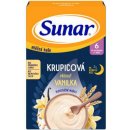 Detská kaša Sunar mliečna krupicová kaša na dobrú noc vanilková 210 g