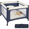 tectake 402205 detská ohrádka tommy junior 105x105x78cm - modrá