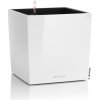 Kvetináč Cube premium v tvare kocky vrátane setu a vnútra Farba: biela vysoký lesk, Dĺžka hrany: 40