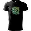 Mandala zelenožlutá - Klasické pánske tričko vyššej gramáže - XS ( Čierna )