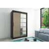 Supermobel Posuvná skriňa ROMA 1 150, 150x200x62, čierna / sonoma