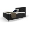 Wilsondo Čalúnená boxspring posteľ s matracom Guliette 120x200 - čierna