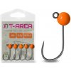 Delphin Jigová Hlavička T-AREA BL Wolframový Jig Fluo Oranžový 5 ks - #4 / 1,5 g / 5,5 mm