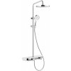 MEXEN - Axis Sprchový stĺp s dažďovou sprchou a batériou, chróm/biela 78112-20
