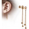 Steel Edge Dlhé náusnice z chirurgickej oceli 3371 Farba: Rose gold