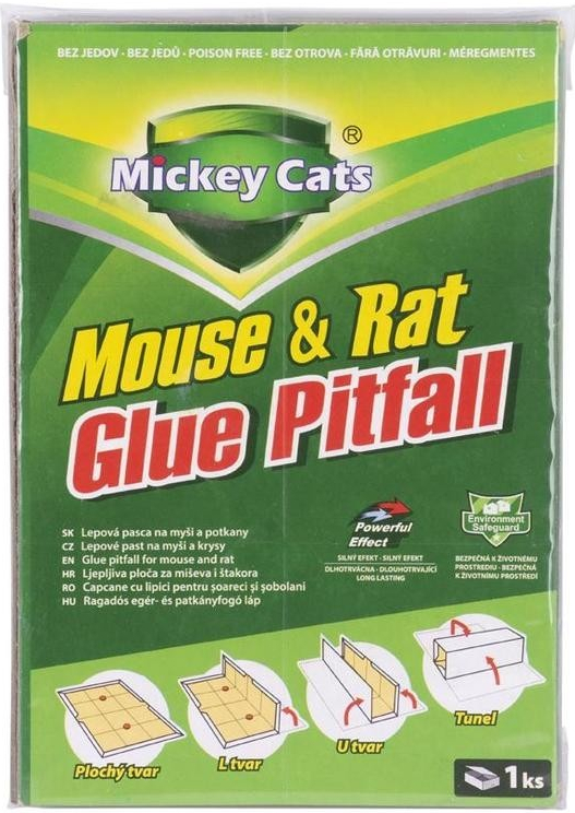 Doska Mickey Cats, na myši a potkany, lepová, Poison-Free