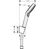 Hansgrohe CROMETTA 100 VARIO EcoSmart sada so sprchovým držiakom, 1,60 m, biela / chróm, 26694400