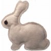 Hračka Dog Fantasy Dura-fused králik malý pískací, koža a juta 20cm