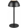 TRIO Reality R54106132 RICARDO vonkajšia dotyková stolná lampa SMD LED V300mm 1,7W/240lm 3000K IP54 čierna matná, nabíjateľná batéria, USB-C port