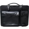 TALIANSKE Pánska veľká kožená kabelka do ruky na notebook čierna Talianska Ermin