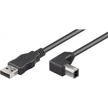 PremiumCord ku2ab2-90 USB 2.0, A-B, se zahnutým USB-B konektorem 90°, 2m