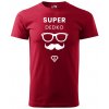 Handel Tričko - Super dedko Farba: malboro červená, Veľkosť: XL, Strih oblečenia: pánsky