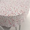 Biante Bavlnený oválny obrus Sandra SA-719 Červeno-béžové drobné kvietky na bielom 100x160 cm