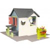 Domček s reštauráciou a obchodom so záhradkou Chef House Life Smoby rozšíriteľný na podlahe so stolom