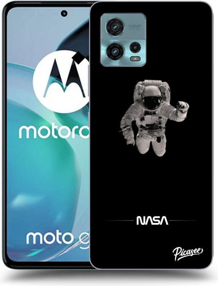 Púzdro Picasee silikónové Motorola Moto G72 - Astronaut Minimal čiré
