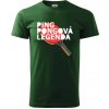 Ping Pongová legenda - Klasické pánske tričko vyššej gramáže - 2XL ( Fľaškovozelená )