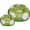 TopKing Sedací vak lopta XXXL 100 cm + podnožník XL 35 cm, zeleno/biely