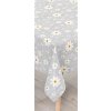 Obrus PVC 105A, metráž, 20 m x 140 cm, margarétky na sivom podklade, IMPOL TRADE