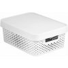 Úložný box Curver INFINITY DOTS box 11L - biely (04753-N23-00)