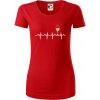 Víno ekg - biele víno - Dámske tričko z organickej bavlny Origin (GOTS) - 2XL ( Červená )