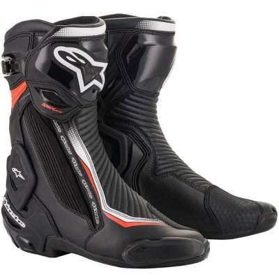 Dámske moto topánky Alpinestars SMX Plus 2 2022 čierna/biela/červená fluo - 41