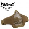 Wosport WST airsoftová ochranná maska ​​STEEL MESH - Piesková