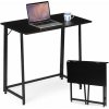 ModernHome Skladací počítačový stôl 80x45 cm, čierny ModernHome