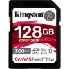 Kingston paměťová karta 128GB Canvas React Plus SDXC UHS-II 300R/260W U3 V90 for Full HD/4K/8K