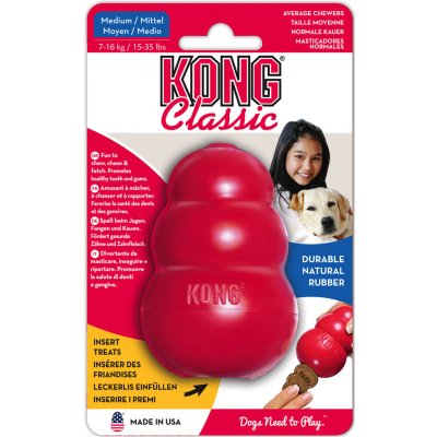 KONG Classic červený - výhodné balenie: 2 x veľ. M