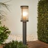 Lindby Stojaca lampa Djori, 50 cm, antracitová, nerezová oceľ, E27 - 9977030