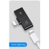 USAMS SJ384 Dual Lightning Dobíjecí Audio Adapter