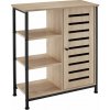 tectake 404761 komoda 71x32x82cm - industrial svetlé drevo, dub sonoma, pánt dverí vpravo