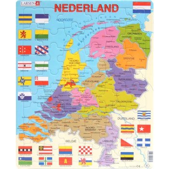 LARSEN Holandsko politická mapa 48 dielov