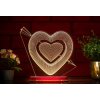 Beling 3D lampa, dve prepichnuté srdcia Valentínka, 7 farebná GV3