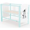 Detská postieľka New Baby ELSA Zebra bielo-mätová