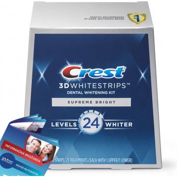 Procter & Gamble Crest 3D White Supreme Bright bieliace pásiky na zuby 42 ks