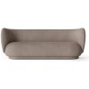 Ferm Living Pohovka Rico Brushed, 3-miestna – teplá sivá