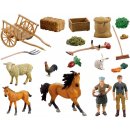 Figúrka a zvieratko Rappa Stáj přístřešek pro koně a zvířata s příslušenstvím a chovateli