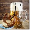 Nástenné sklenené hodiny Pivo podprsenka 30x30 cm
